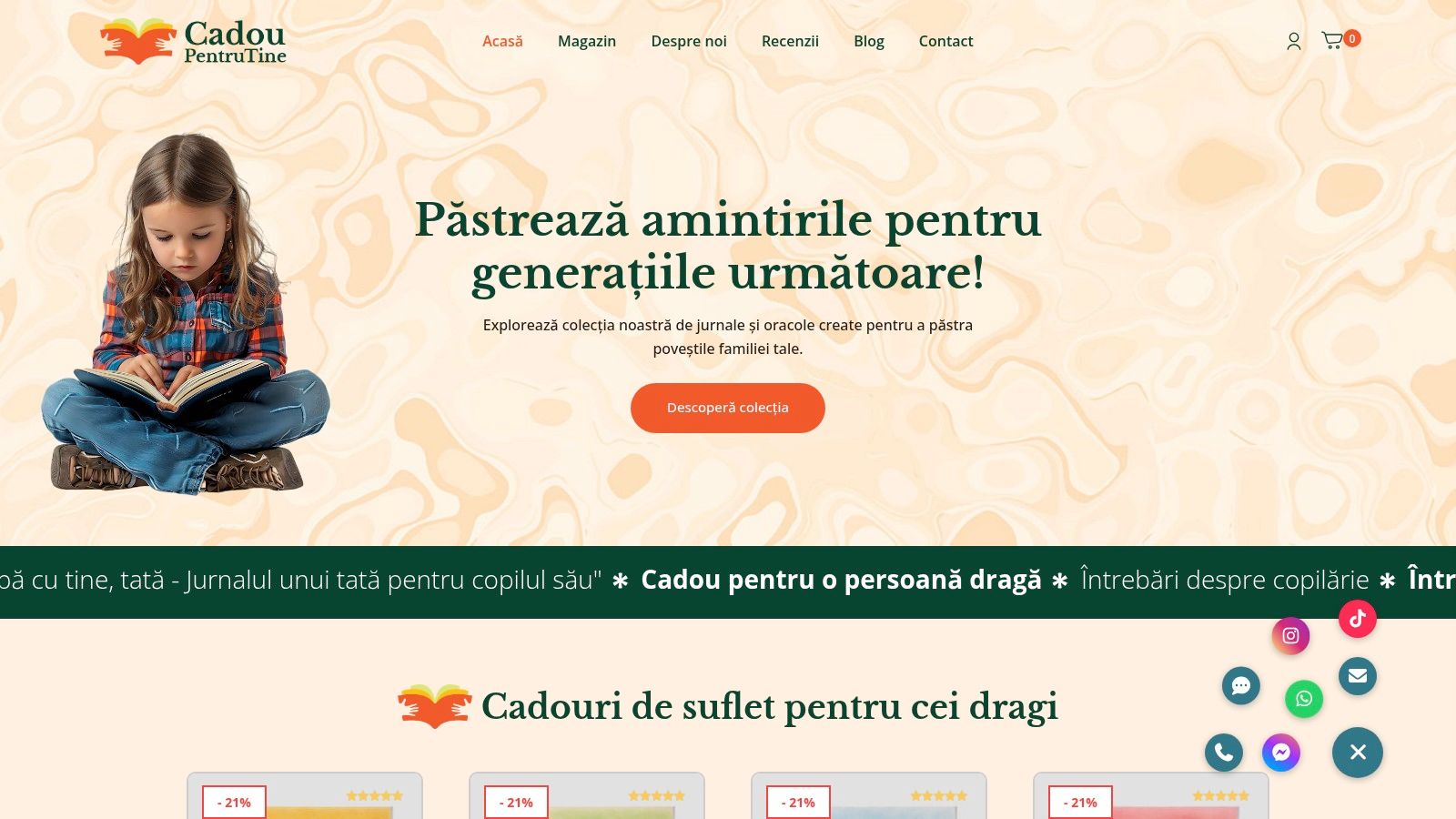 Screenshot from https://cadoupentrutine.ro