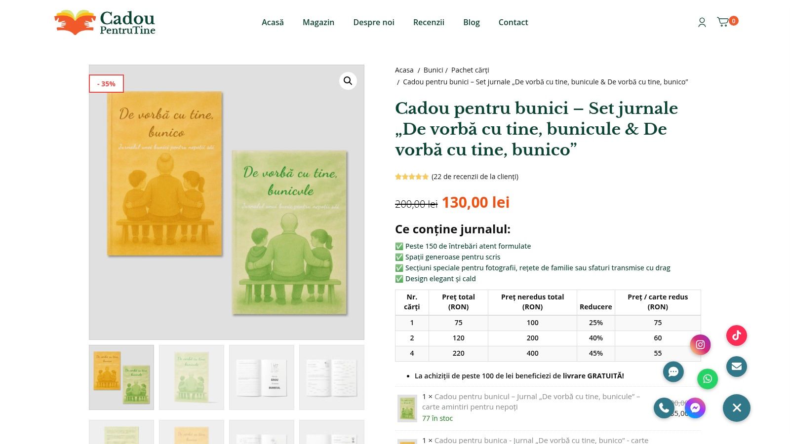 Screenshot from https://cadoupentrutine.ro/produs/set-jurnale-de-vorba-cu-tine-bunicule-de-vorba-cu-tine-bunico/